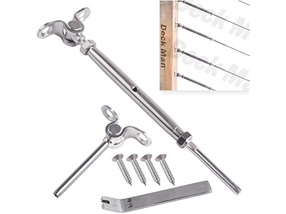 Stainless Steel Adjustable Angle 1/8" Cable Railing Kit