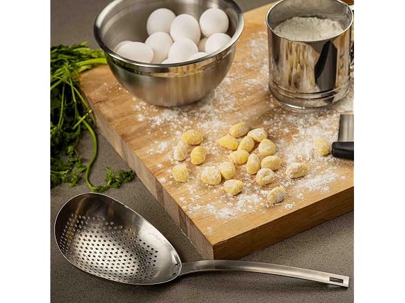 TableCraft 12830 Scoop Colander, 14 oz Stainless Steel Scoop 