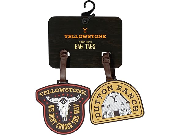 Yellowstone 2-Piece Suitcase ID Tag Set