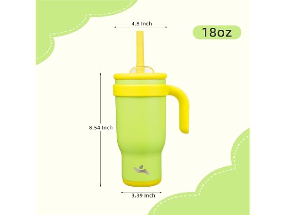 Konokyo 18 oz Tumbler with Handle and Straw