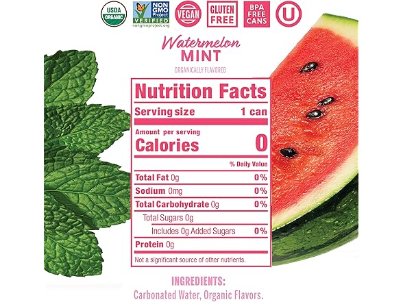 Nixie Sparkling Water, Watermelon Mint