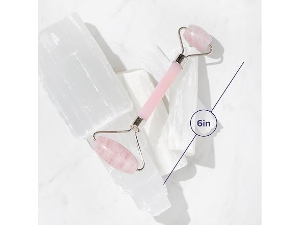 plusOne Plum Beauty Rose Quartz Facial Roller