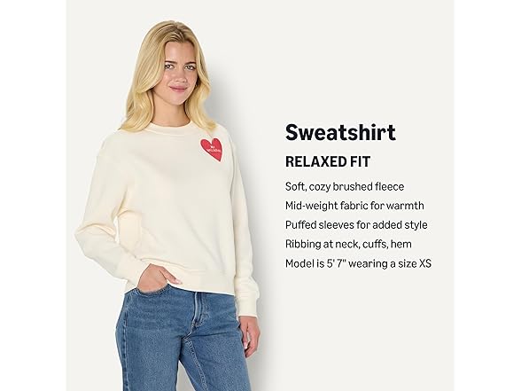 Amazon Essentials Women's Crewneck Sweatshirt