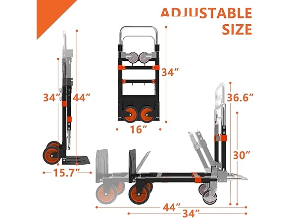 Doerpuz 3 in 1 Hand Truck (Orange) - Gallery 7