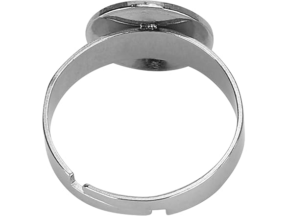 Agatige 20PCS Blank Rings, Adjustable Flat