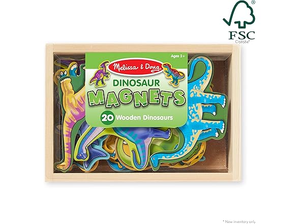 Melissa & Doug Magnetic Wooden Dinosaurs