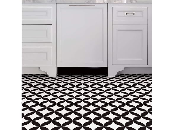 FloorPops Black Starlight Peel & Stick Floor Tiles