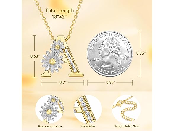 Gold Initial B Necklace