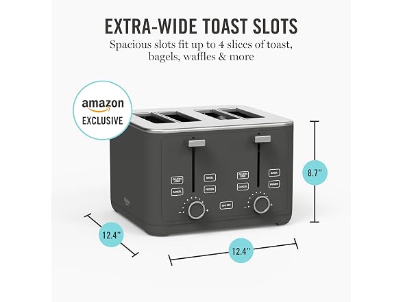 Martha Stewart 4-Slice Toaster Caviar Gray