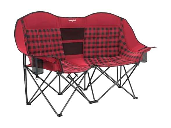 SUNNYFEEL Red Loveseat Camping Chair