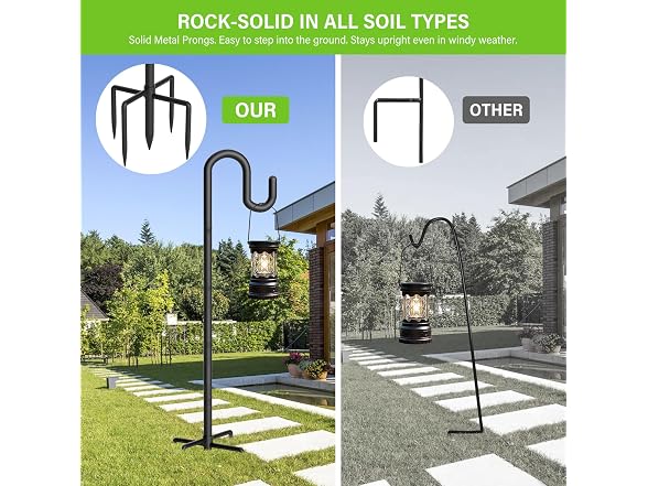 Gientan Shepherds Hooks for Outdoor
