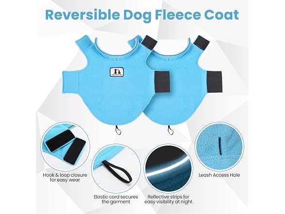 DENTRUN Reversible Dog Winter Coat