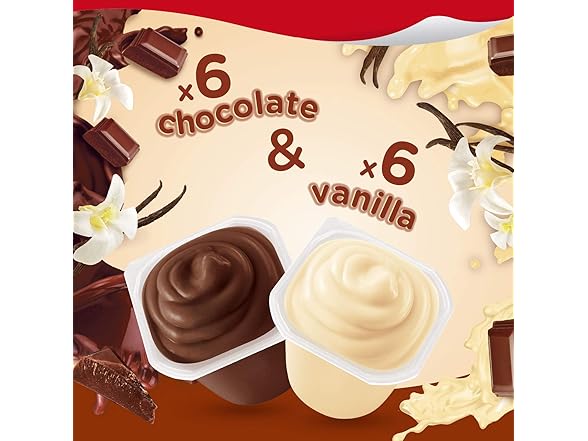 12CT Snack Pack Chocolate and Vanilla Pudding Cups
