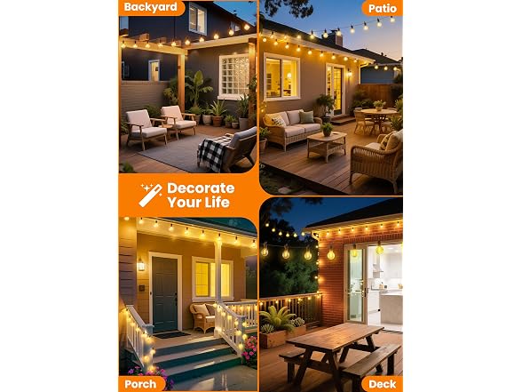 SmartDawn 29FT G40 Outdoor String Lights