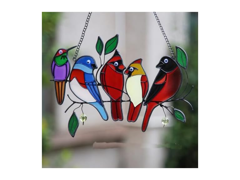 Bird Stained Glass Suncatcher