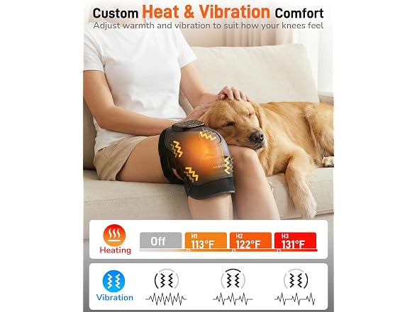 Musugy Knee Massager Heat Red Light