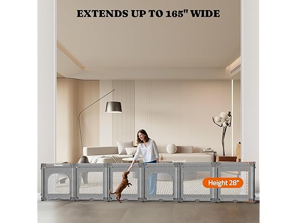 Pawtners Foldable 6 Panel Baby Gate