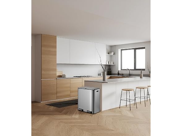 MOVECOM 16 Gallon Dual Compartment Kitchen Trash Can