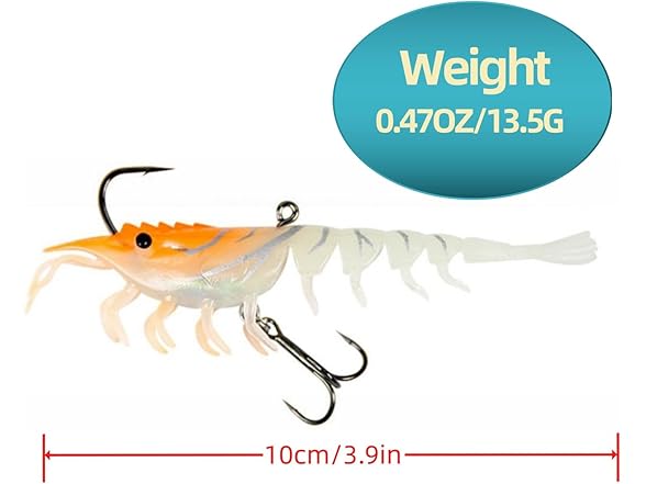 AmazingRose Lifelike Shrimp Crayfish Bait