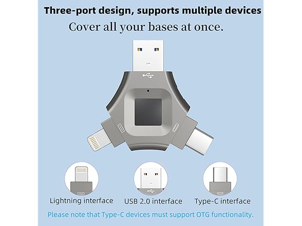 Fingerprint 64GB USB 3.0 Flash Drive