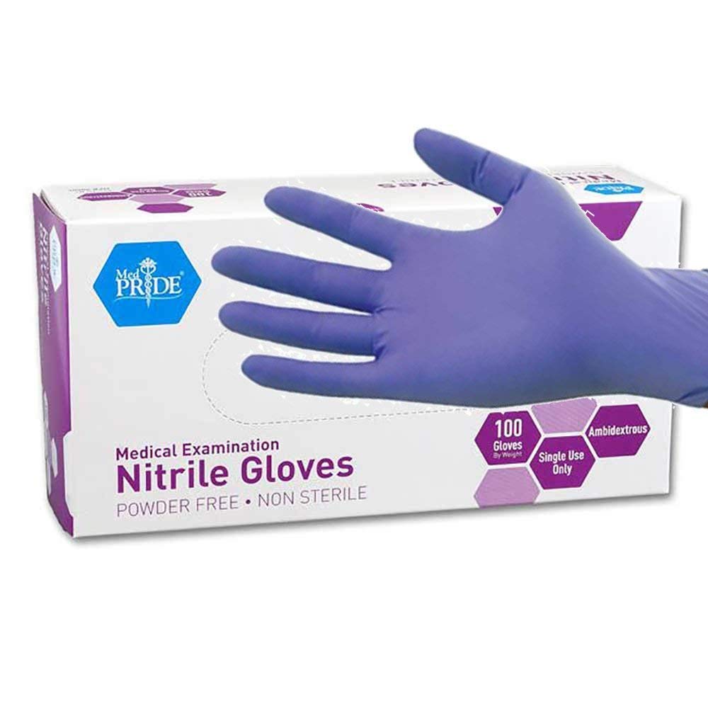 MedPride Powder-Free Nitrile Exam Gloves, Large - Gallery 2