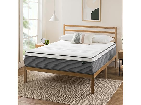 ZINUS 12" (New Version) True Support Hybrid Full Mattress