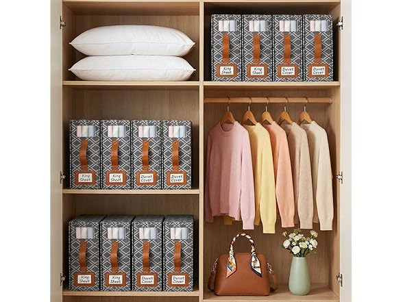 FGNTWP Bed Sheet Organizer 4 Pack Grey