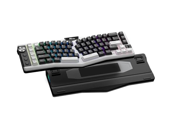 RK ROYAL KLUDGE A72 Alice Ergonomic Wireless Keyboard