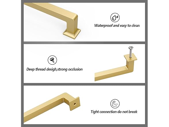 ROMATEE 10 Inch Gold Cabinet Pull