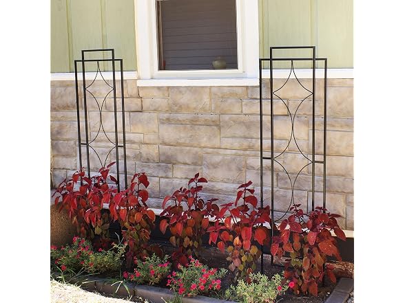 Sunnydaze 2-Piece Chic Diamonds Garden Trellis for Climbing Plants