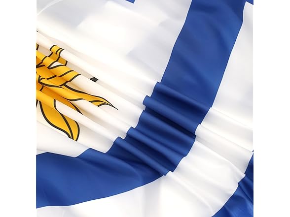 2pc Uruguay Fan Flag 3x6ft Pleated