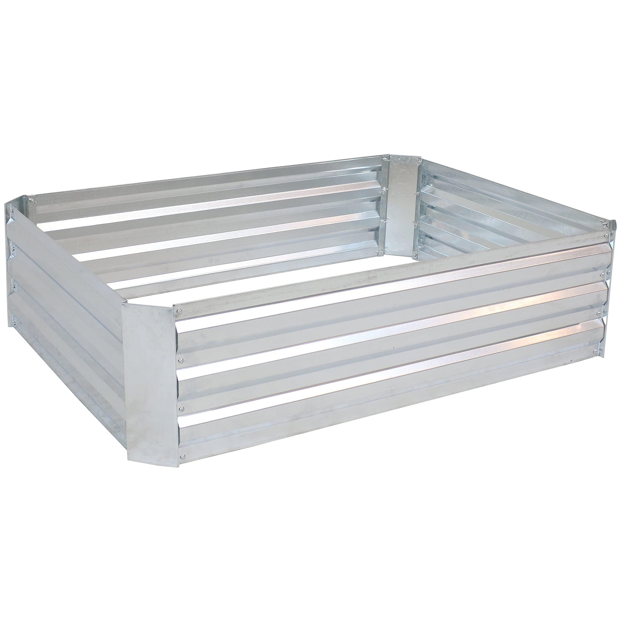 Sunnydaze 47" Silver Steel Raised Garden Bed - Gallery 8