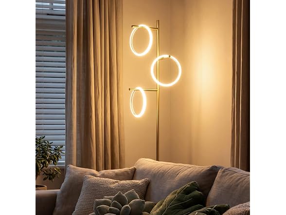 Bairth Gold Floor Lamp with 3 Lights