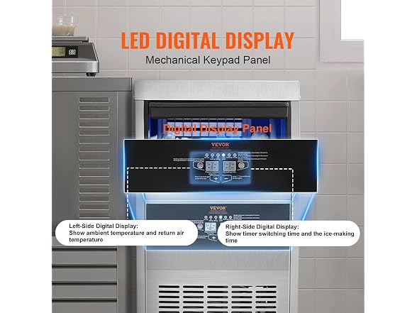 110V Commercial Ice Maker 80-90LBS/24H with