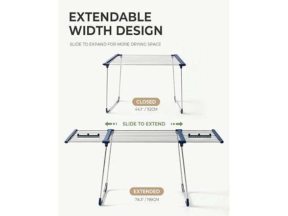 Drynatural 90FT Extendable Gullwing Drying Rack