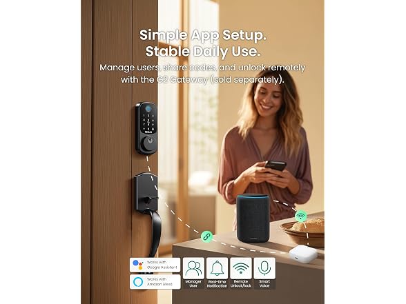 DESLOC Keyless Entry Door Lock w/Handle