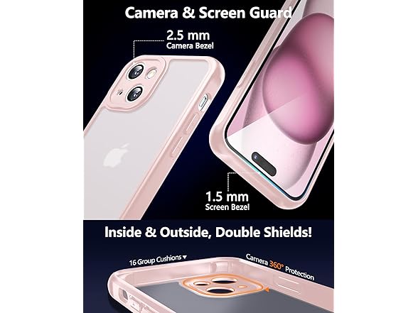 NINDOO for iPhone 15 Case Pink
