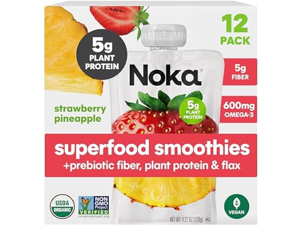 Noka Strawberry Smoothies 12pk