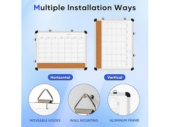 VUSIGN Dry Erase Calendar Whiteboard