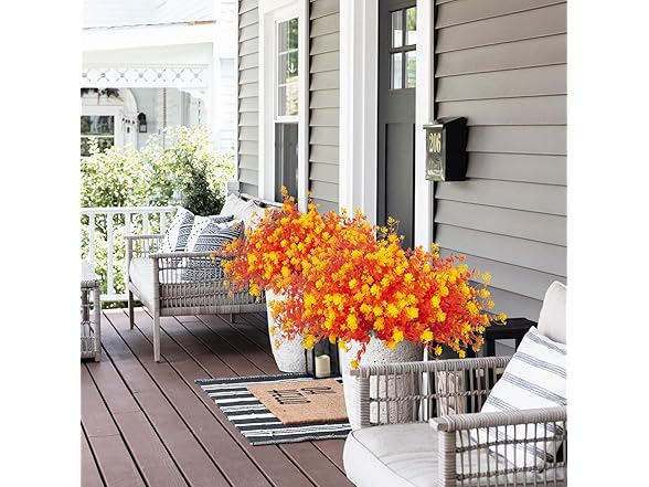 Grunyia Artificial Fall Flowers -Orange