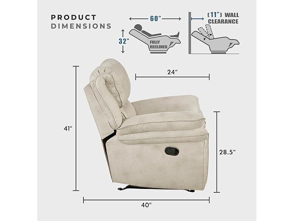 Lexicon Rocker Reclining Chair Sand