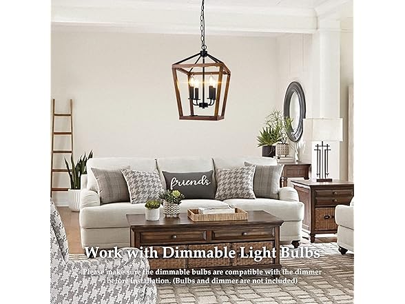 BrightHome B094YBCLLJ Farmhouse Chandelier Light Fix