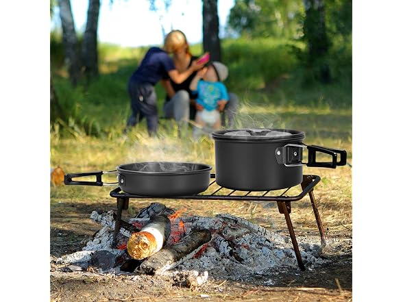 Odoland 15pcs Camping Cookware Kit