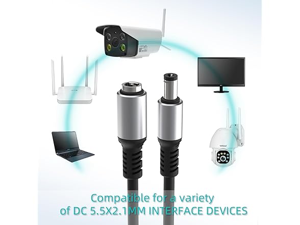 HIEbee DC Power Extension Cable,5.5mm x