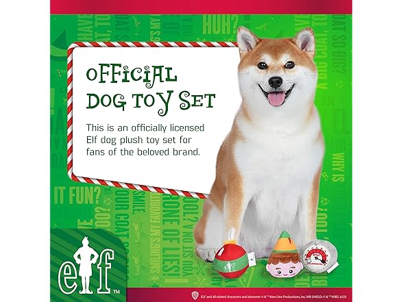 Elf: Holiday Plush Squeaker 3pc Toy Set