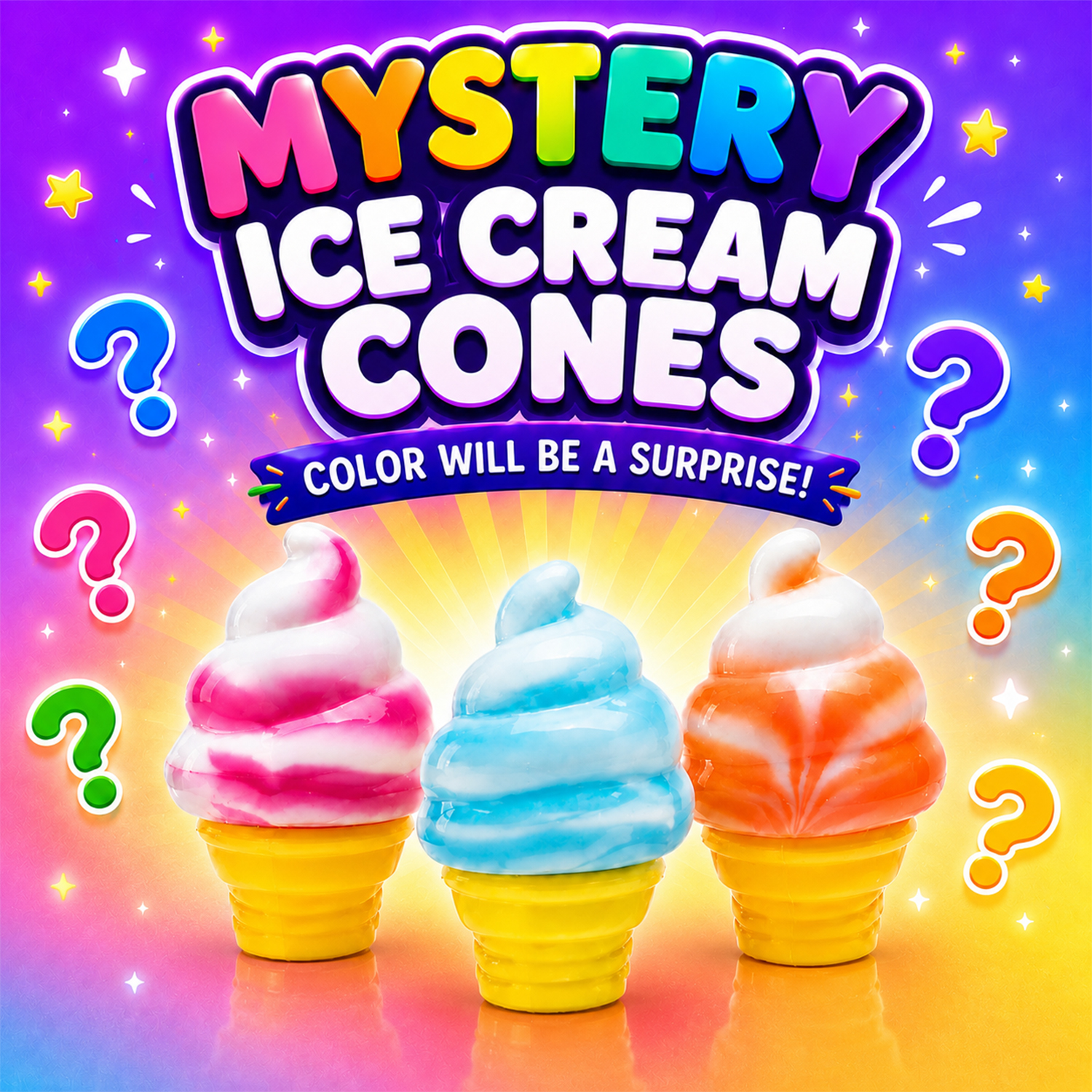 Twilight Squishy Sensory Relief, Ice Cream Cone - Gallery 8