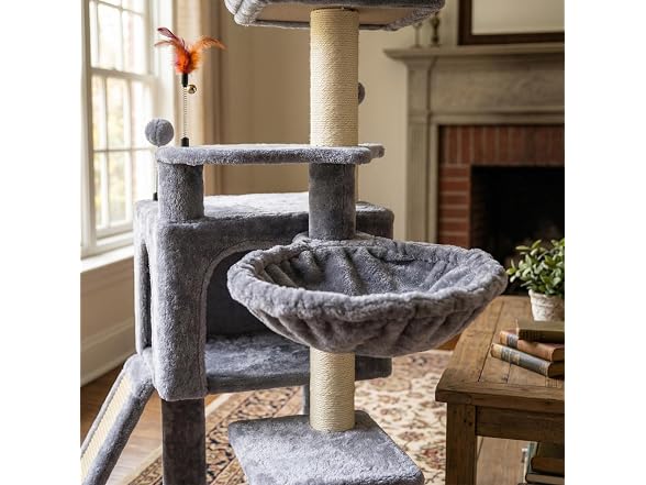 AIWIKIDE Cat Tree Has Scratching Toy with A Ball