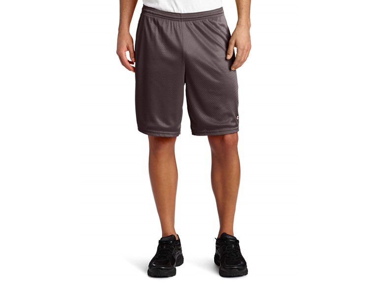 Champion mens 9" Shorts, Mesh Shorts, 9", Mesh Basketball Shorts, Mesh Gym Shorts athletic warm up and track jackets, Granite Heather-407q88, Small US