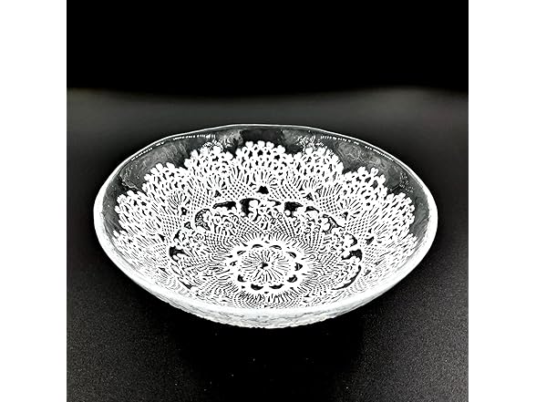 Red Pomegranate LILLE 7" Salad Bowl Clear/White