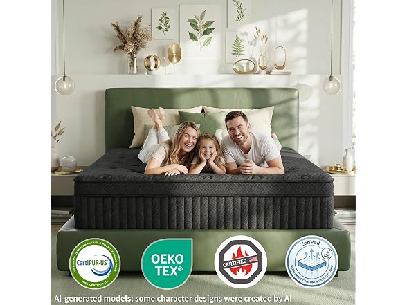 inight Queen 14 Inch Hybrid Mattress in a Box, Firm Euro Top